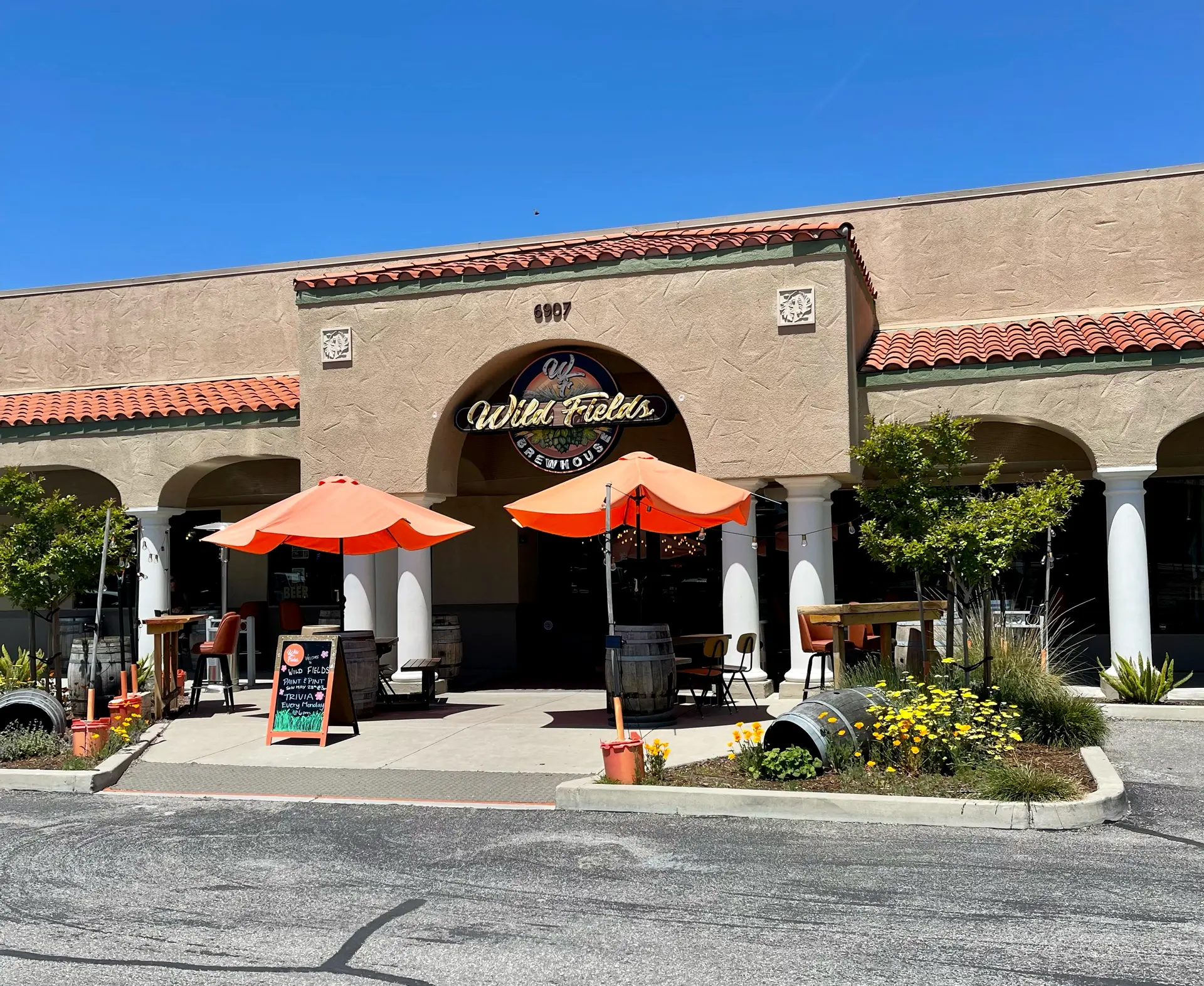 Exterior of Wild Fields Brewhouse in Atascadero, CA