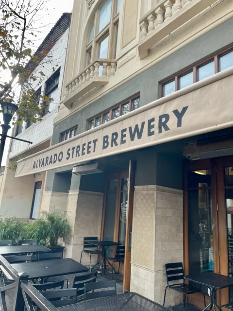 Alvarado Street Brewery awning in Monterey, CA